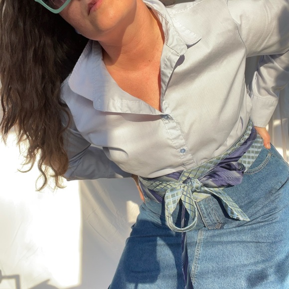 Custom handmade necktie obi wrap belt - Picture 9 of 11